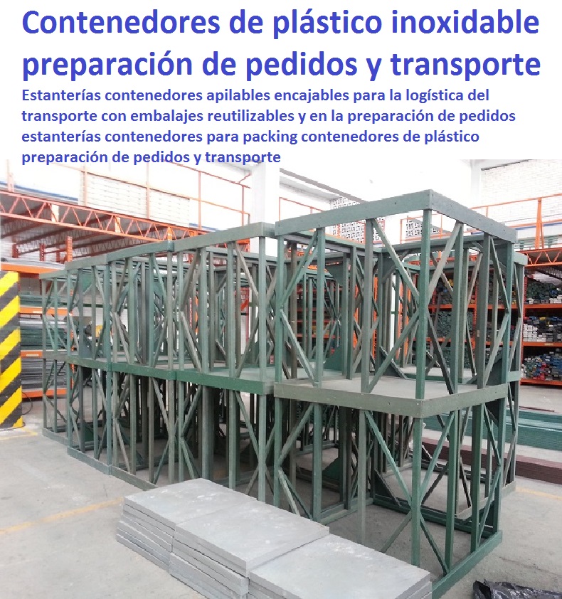 Estanterías contenedores apilables encajables para la logística del transporte con embalajes reutilizables y en la preparación de pedidos estanterías contenedores para packing contenedores de plástico preparación de pedidos y transporte 0 Estanterías contenedores apilables encajables para la logística del transporte con embalajes reutilizables y en la preparación de pedidos estanterías contenedores para packing contenedores de plástico preparación de pedidos y transporte 